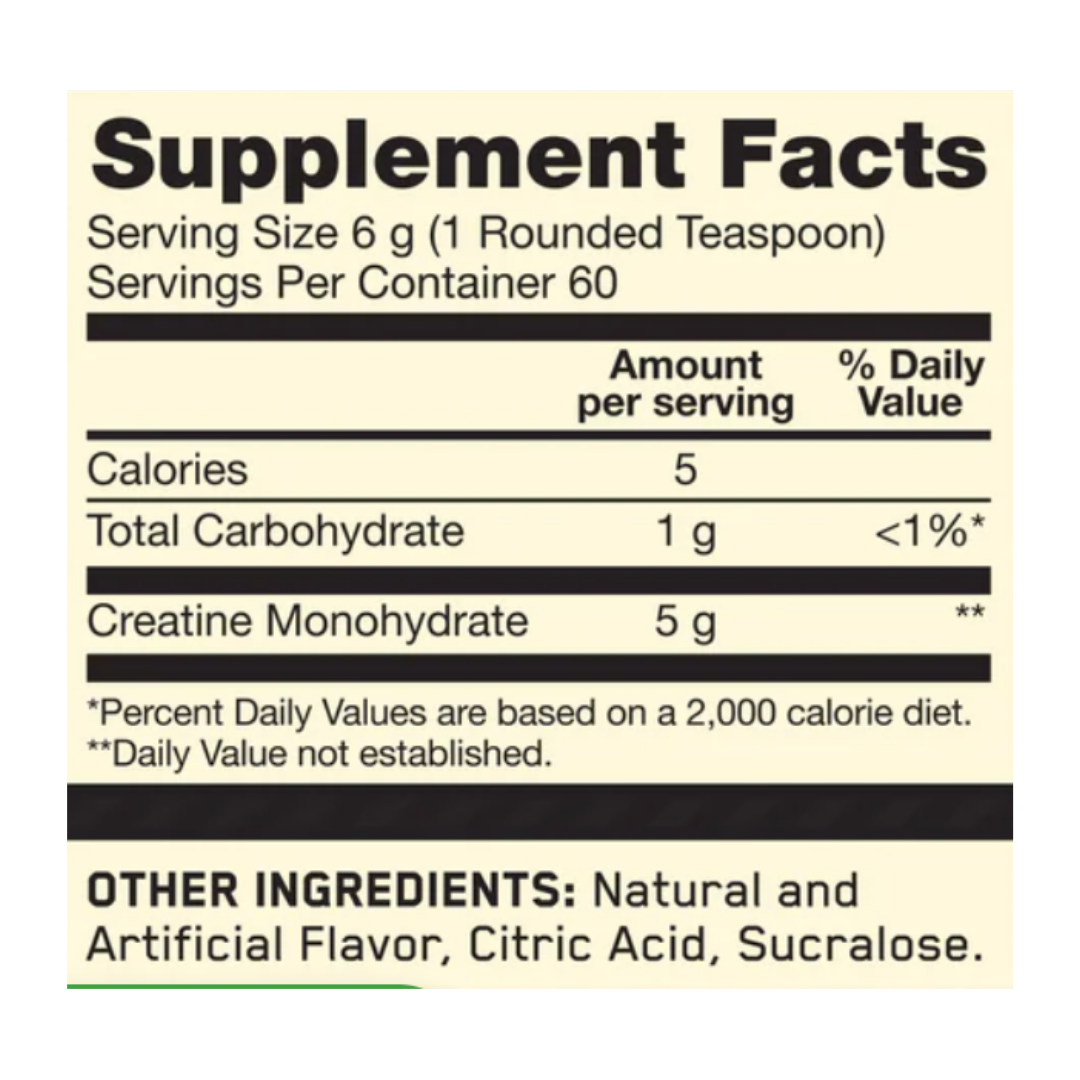 Micronized creatine ON