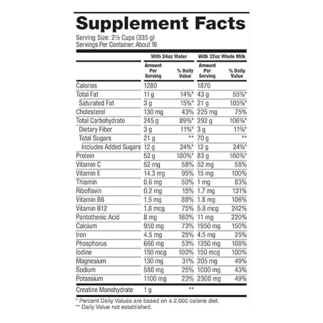 Súper mass gainer 12 lb
